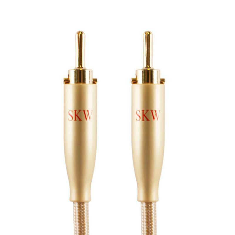SKW Locking Type Termimal Audiophile Audio Cable 24K Gold-plated Banana Plug With Lock for Amplifier Loudspeaker 1pair Audio Cable HiFiGo