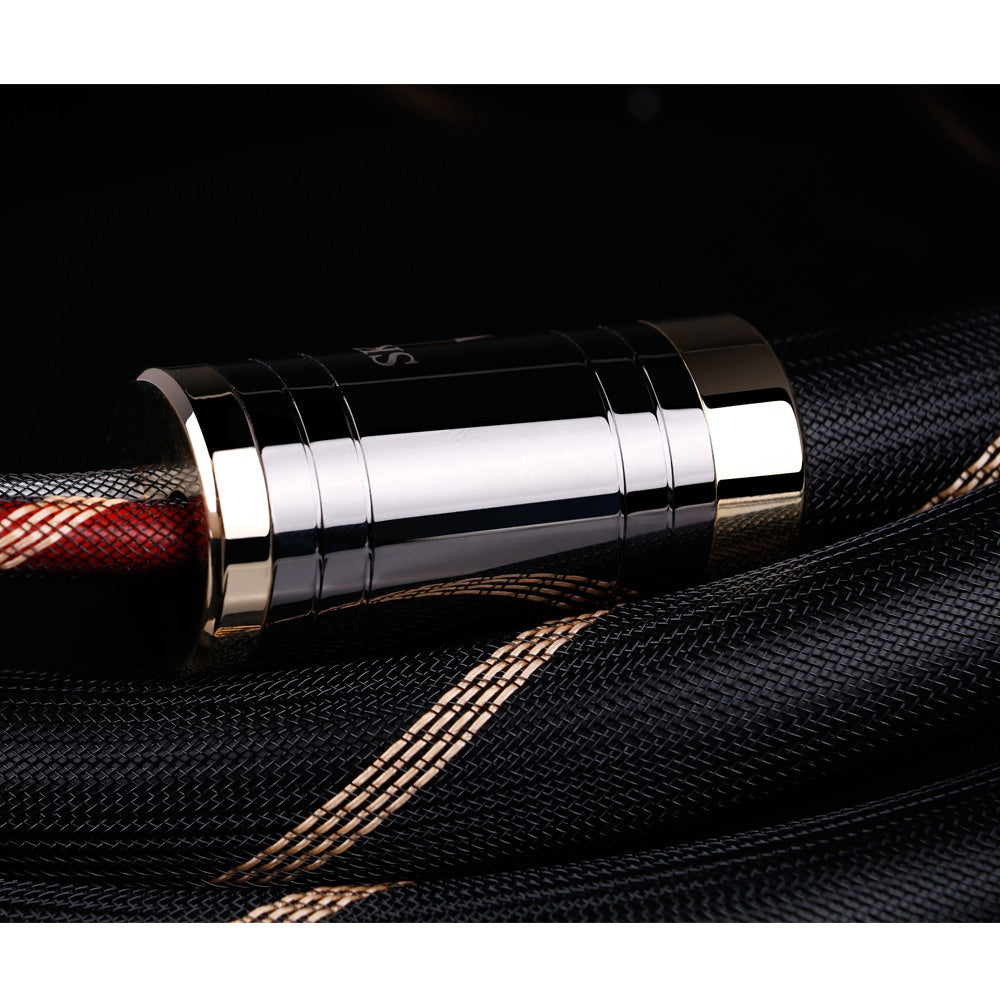 SKW Locking Type Termimal Audiophile HIFI Audio Cable Banana Plug With Lock 6N OCC Copper Cable for Amplifier 1 pair Audio Cable HiFiGo