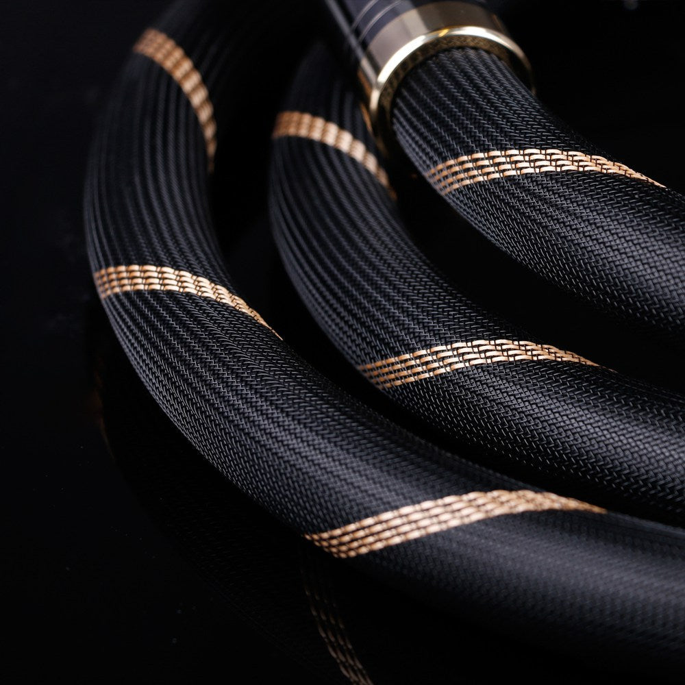 SKW Locking Type Termimal Audiophile HIFI Audio Cable Banana Plug With Lock 6N OCC Copper Cable for Amplifier 1 pair Audio Cable HiFiGo