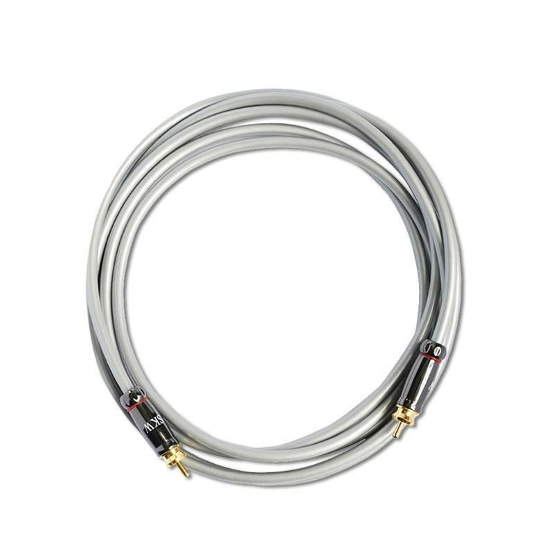 SKW RCA Audio Cable Male To Male Plug With 24K Gold-plated for Car Subwoofer Amplifier Audio Cable HiFiGo