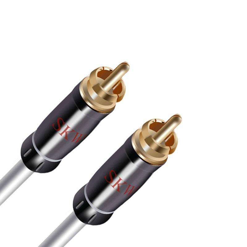 SKW RCA Audio Cable Male To Male Plug With 24K Gold-plated for Car Subwoofer Amplifier Audio Cable HiFiGo