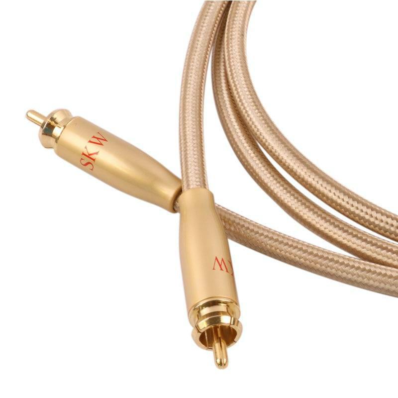 SKW RCA Audio Cable Male To Male Subwoofer Digital Coaxial Cable for Car Subwoofer Amplifier Audio Cable HiFiGo