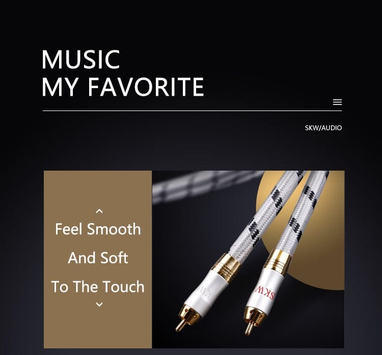 SKW WG-1901 RCA Cable 1RCA to 1RCA/2RCA to 2RCA Audio Cable HiFiGo