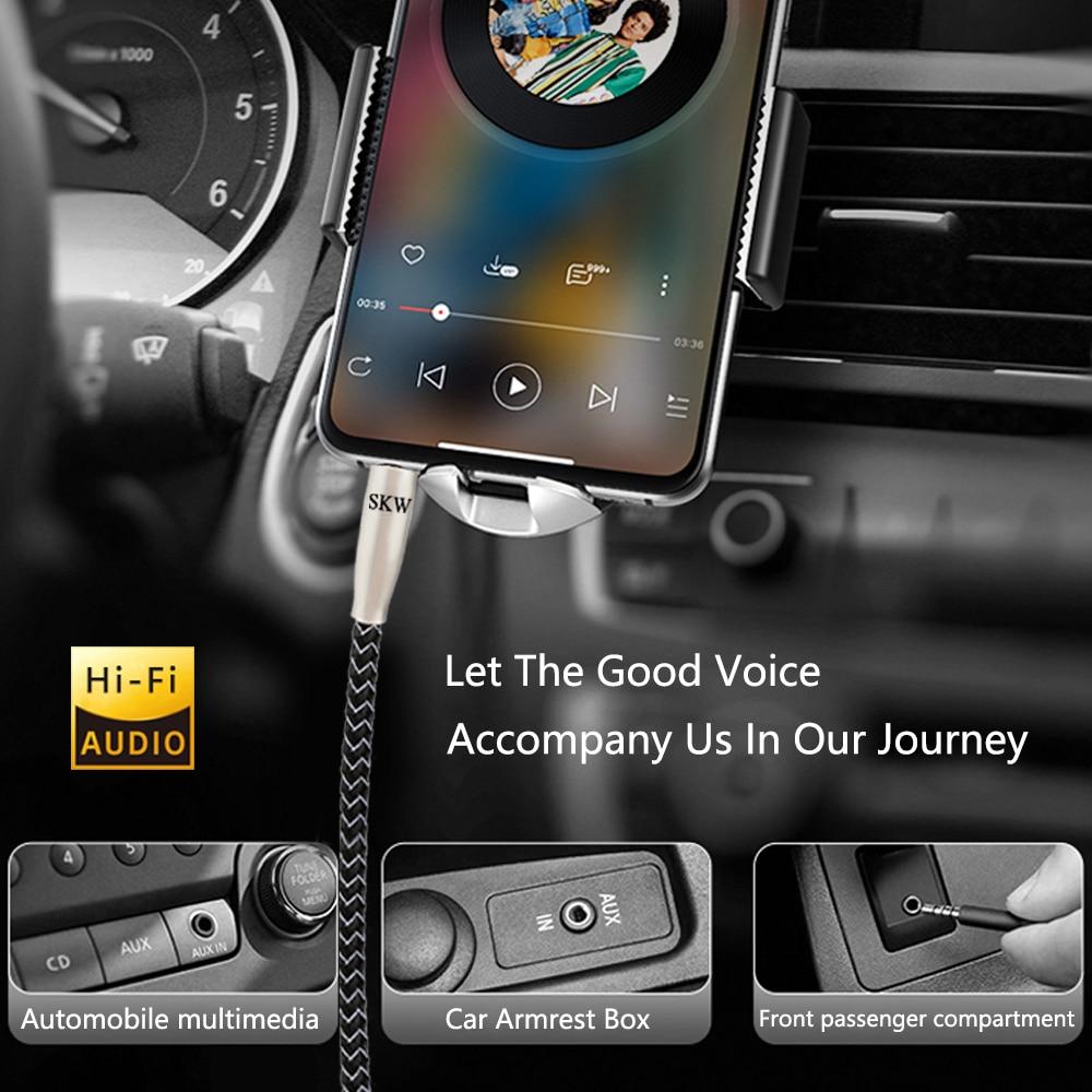 SKW WG20-02B Audio Cable 3.5MM To 3.5MM Jack Silver Plating On OCC Conductor HiFiGo