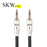 SKW WG20-02B Audio Cable 3.5MM To 3.5MM Jack Silver Plating On OCC Conductor HiFiGo 