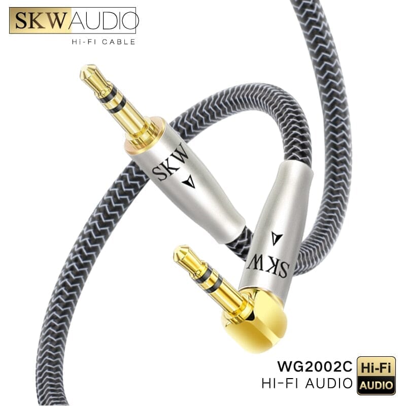 SKW WG20-02C Car Aux Audio Cable 3.5MM To 3.5MM Jack High-Purity Copper Conductor HiFiGo