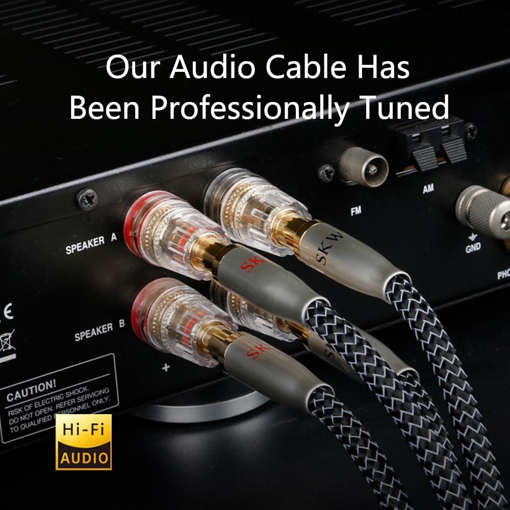 SKW WG20-05 Speaker Cables With Banana Plug For Home Cinema Amplifier Speaker HiFi System HiFiGo