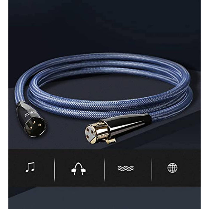 SKW X1901 Single OFC Balanced XLR Male to XLR Female 3 PIN Microphone Cable Audio Cable HiFiGo 