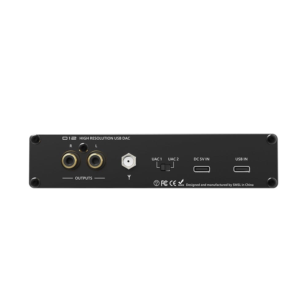 SMSL D12 AK4493S Bluetooth 5.0 USB MQA DAC & Headphone Amplifier Headphone AMP DAC HiFiGo