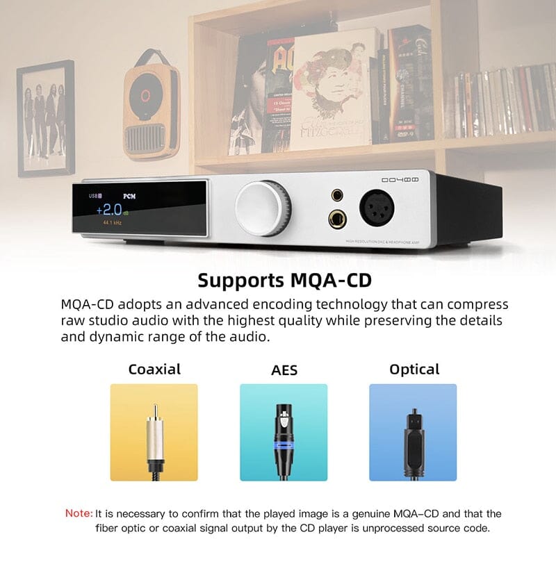 SMSL DO400 ES9039MSPRO MQA-CD DAC Bluetooth 5.1 DAC & Headphone AMP HiFiGo