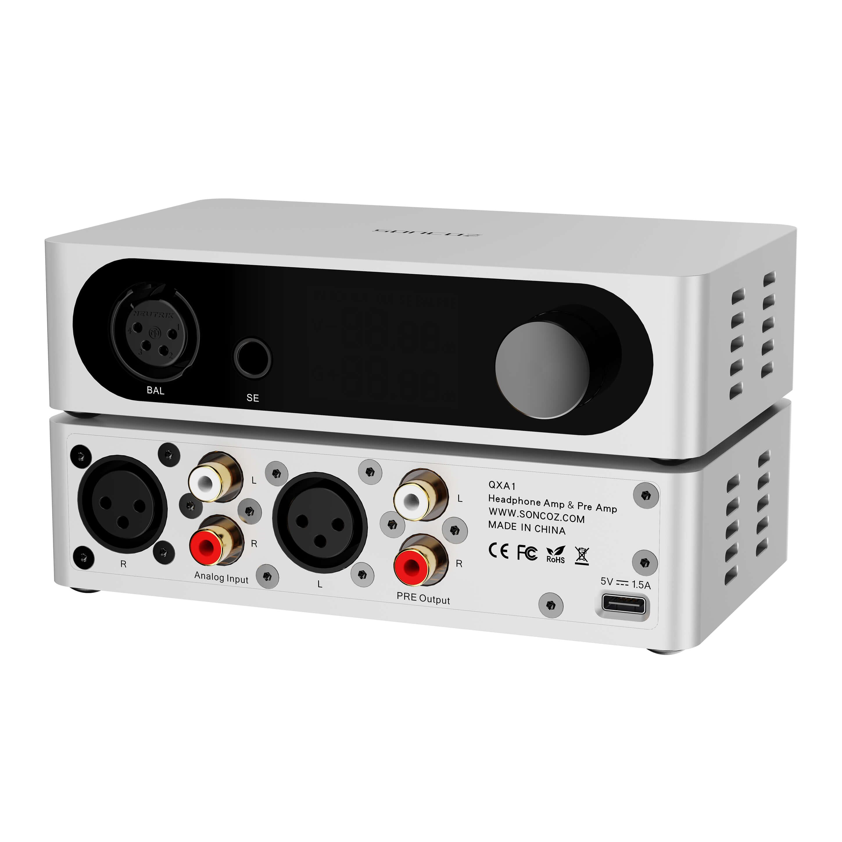 Soncoz QXA1 Fully Balanced Headphone Amp & Pre-Amp HiFiGo