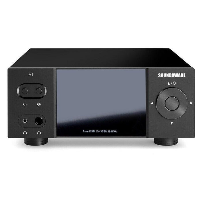 Soundaware A1 Streaming Desktop Network Player Digital Turntable Decoding Amplifier HiFiGo Black 