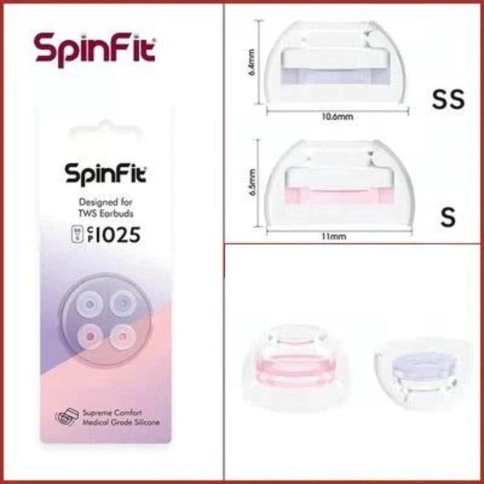 SpinFit CP1025 Universal Short Silicone Eartips for TWS 4.5 -5.5mm Nozzle HiFiGo 