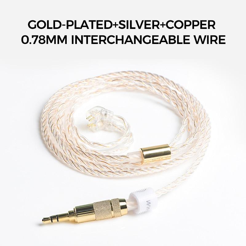 TFZ/KING RS HIFI IEM Earphones Hybrid 4nd Driver Unit Gold Diaphragm HiFiGo