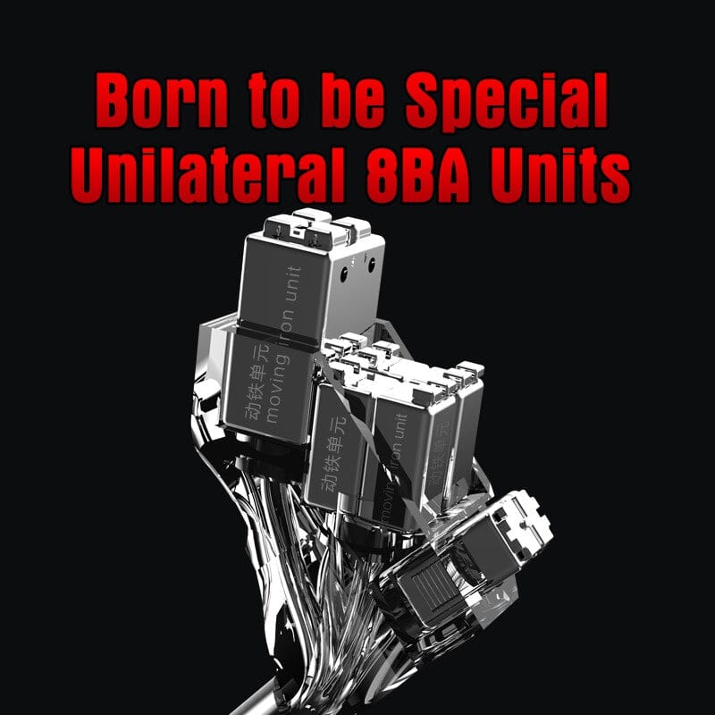 Tingker H16 8BA Monitoring Earphone Interchangeable Cable In-Ear IEMs HiFiGo