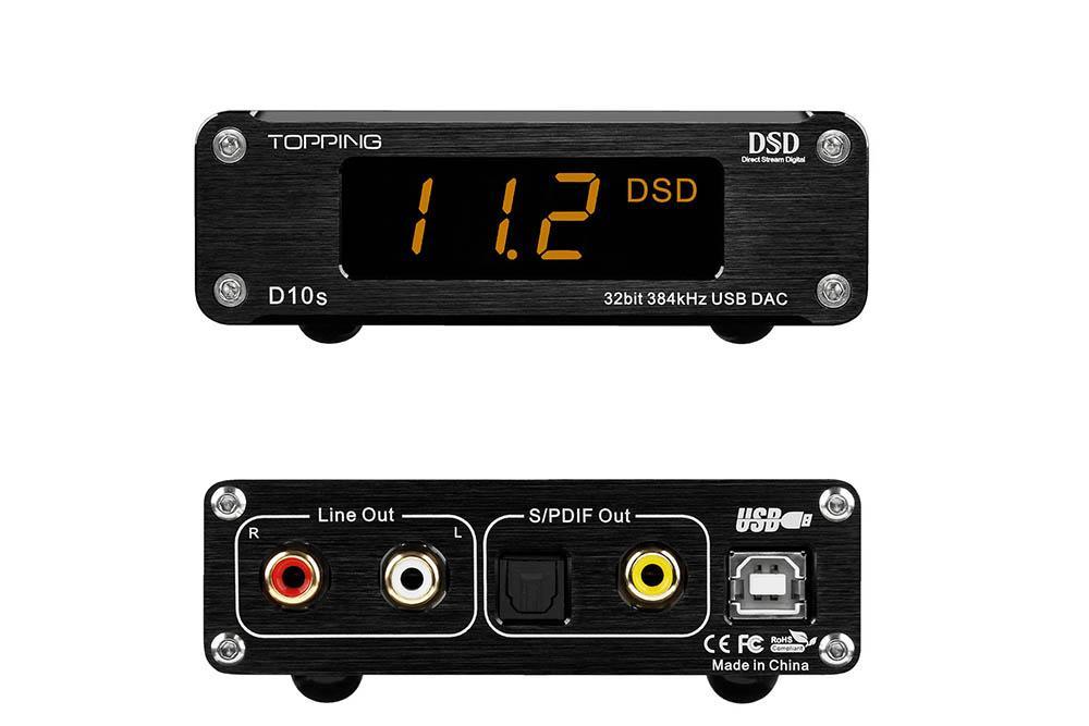 TOPPING D10S USB DAC ES9038Q2M PCM384 DSD256 Audio Decoder DAC Decoder HiFiGo