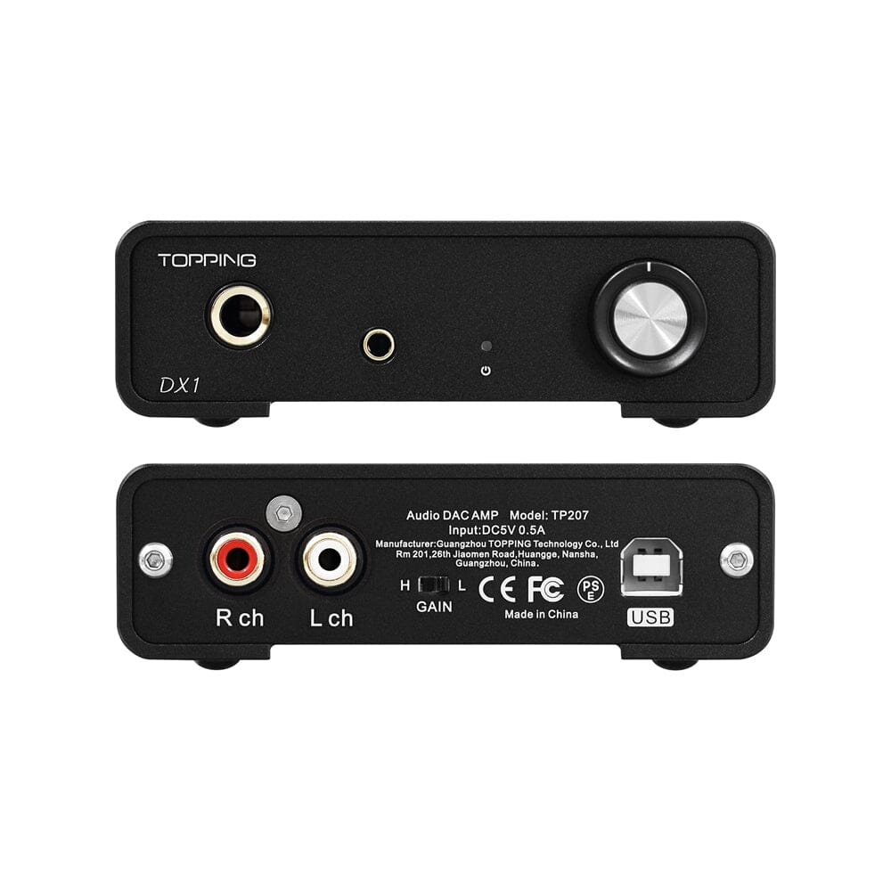 TOPPING DX1 Headphone Amp AK4493S Hi-Res DAC Support DSD256 PCM384 Decoder Amplifier HiFiGo