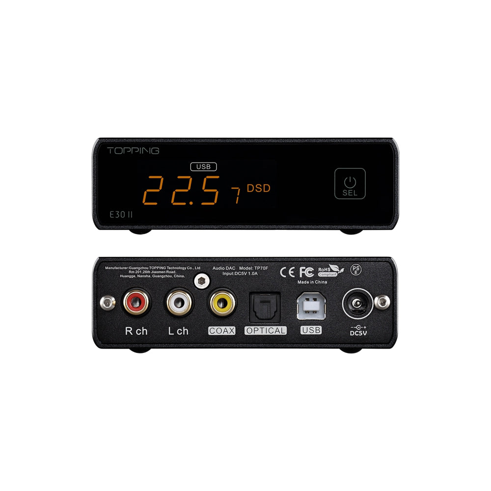 TOPPING E30 II DAC + L30 II AMP + Gift RCA Cable HiFiGo