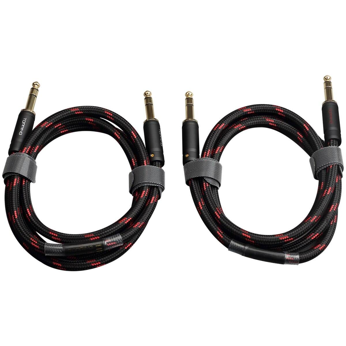 TOPPING TCT1 6.35mm TRS to 6.35mm TRS Balanced Copper Cable OCC (Pair) HiFiGo