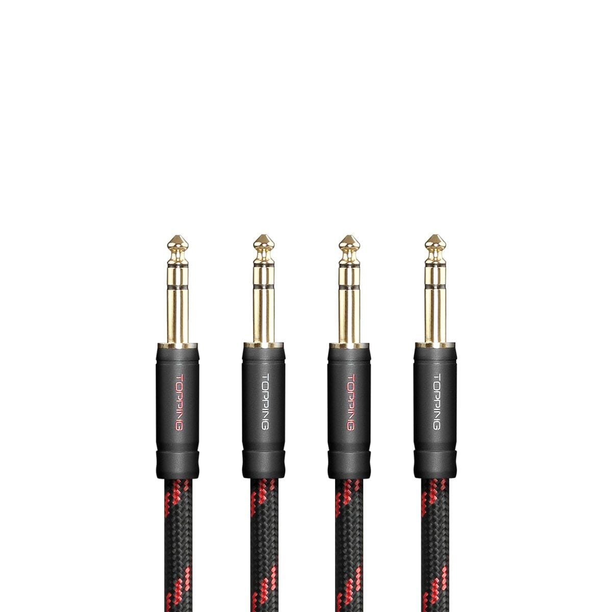TOPPING TCT1 6.35mm TRS to 6.35mm TRS Balanced Copper Cable OCC (Pair) HiFiGo