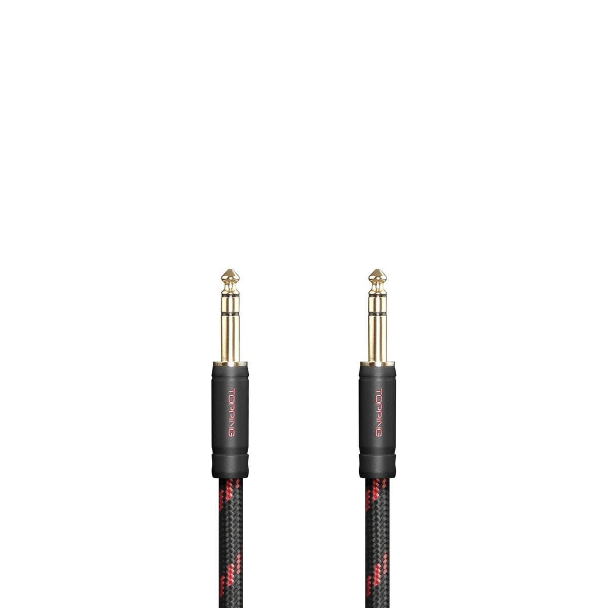 TOPPING TCT1 6.35mm TRS to 6.35mm TRS Balanced Copper Cable OCC (Pair) HiFiGo