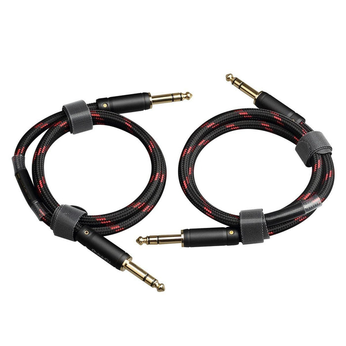 TOPPING TCT1 6.35mm TRS to 6.35mm TRS Balanced Copper Cable OCC (Pair) HiFiGo TCT1-75CM 
