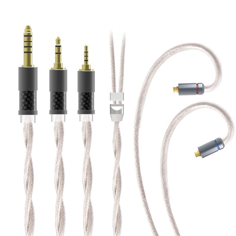 TRI 2 Core Grace-S 630 Srands High-end Earphone Silver Upgrade Cable HiFiGo MMCX 4.4mm