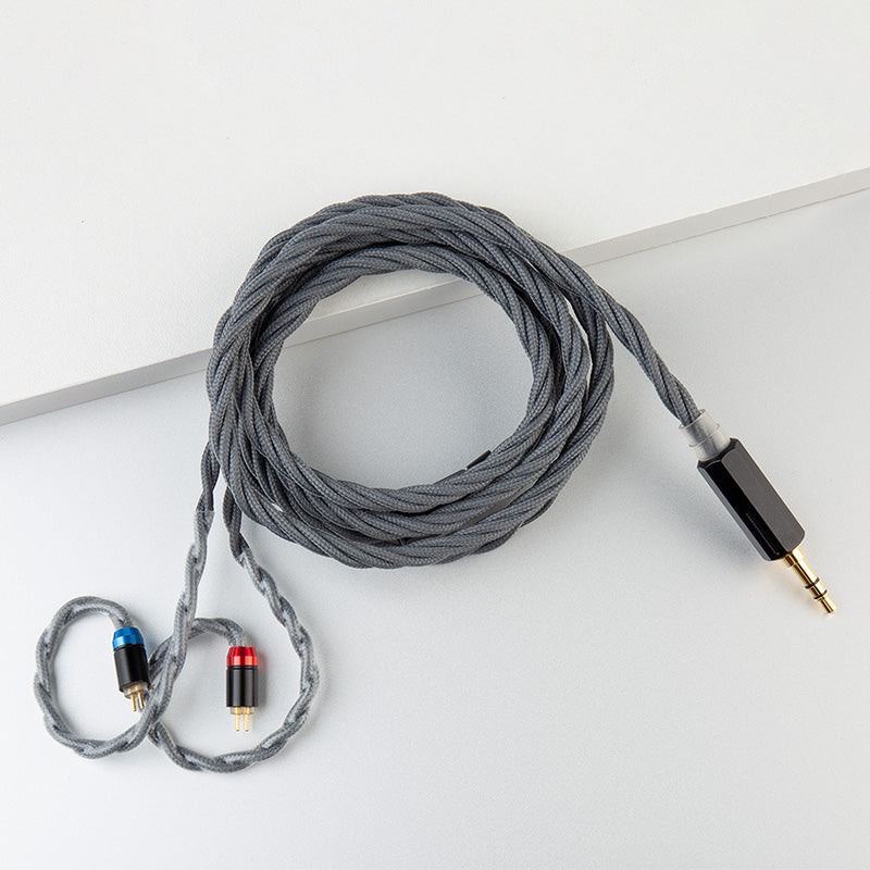 TRI Wolfram 4 Core OFC Shielding Pure Silver Upgrade Earphone Cable For TRI I3 Pro HiFiGo