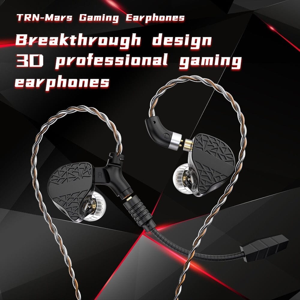 TRN Mars 1DD + 1BA + 1Vibration Triple Driver In-Ear Monitors HiFiGo