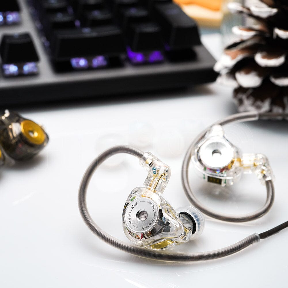 TRN MT1 MAX 10mm Dual Magnet Dynamic Driver In-Ear Monitors Earphone HiFiGo