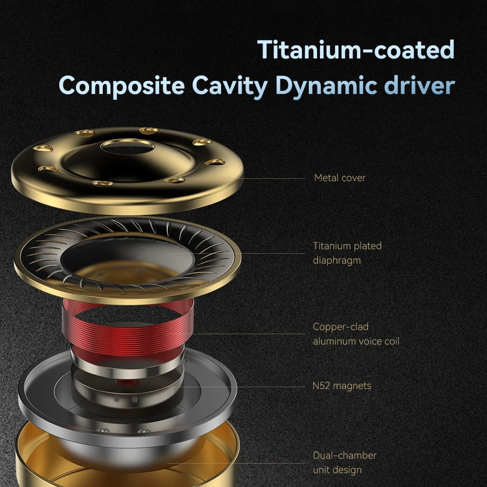 TRN MT3 Dual-Chamber 10mm Dynamic In-Ear Monitors IEMs Earphone HiFiGo