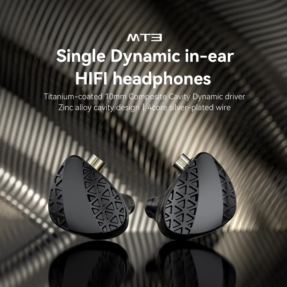 TRN MT3 Dual-Chamber 10mm Dynamic In-Ear Monitors IEMs Earphone HiFiGo