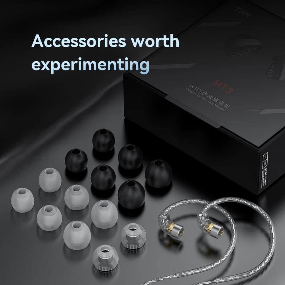 TRN MT3 Dual-Chamber 10mm Dynamic In-Ear Monitors IEMs Earphone HiFiGo