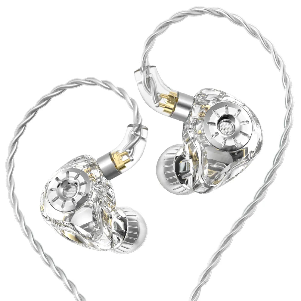 TRN ST1 PRO In-Ear Monitors 1DD + 1BA Hybrid Driver Wired Earphone HiFiGo White No Mic