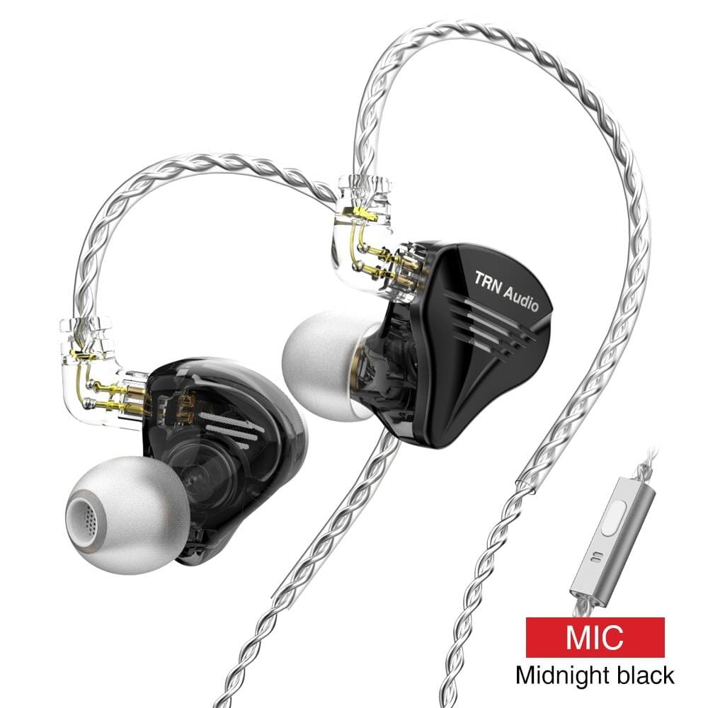 TRN TA2 2BA+1DD Hybrid In-Ear Monitors HiFiGo Black with mic