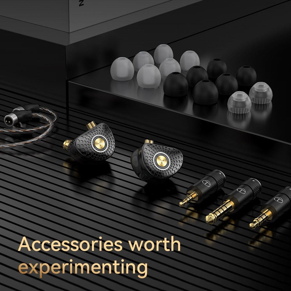 TRN TA3 2DD+1BA Hybrid Knowles Balanced Armature In-Ear Monitors With 2.5/3.5/4.4 Swappable Connectors Earphone HiFiGo