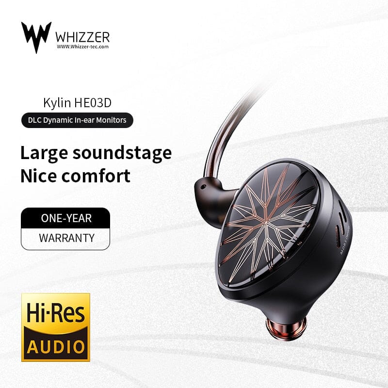 Whizzer Kylin HE03D DLC Dynamic In-ear Monitors Earphones HiFiGo