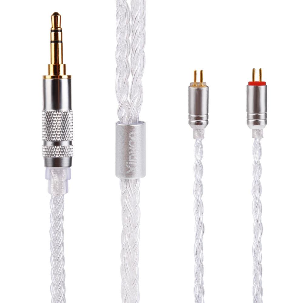 Yinyoo 16 Core Silver Plated Cable 2.5/3.5/4.4mm Upgrade Cable HiFiGo 2PIN 3.5