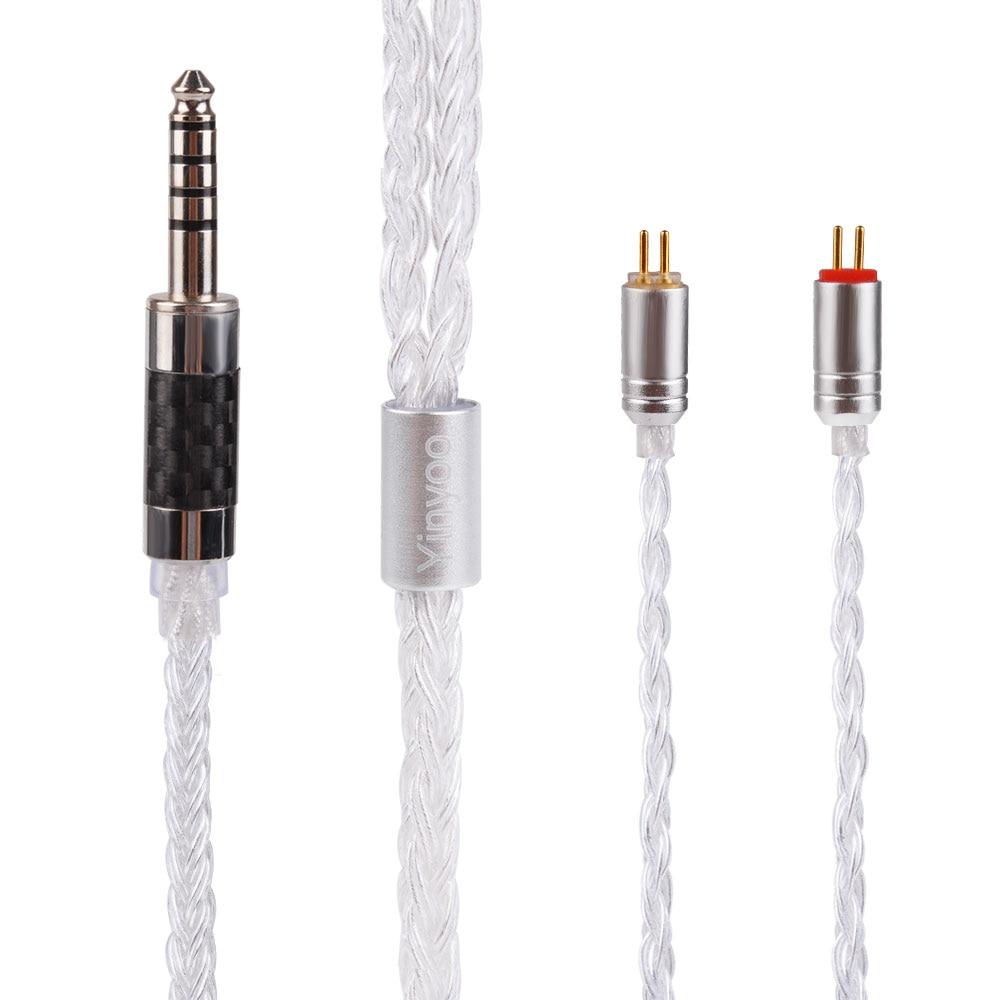 Yinyoo 16 Core Silver Plated Cable 2.5/3.5/4.4mm Upgrade Cable HiFiGo 2PIN 4.4