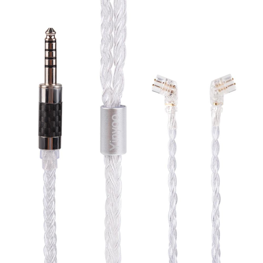 Yinyoo 16 Core Silver Plated Cable 2.5/3.5/4.4mm Upgrade Cable HiFiGo QDC 4.4