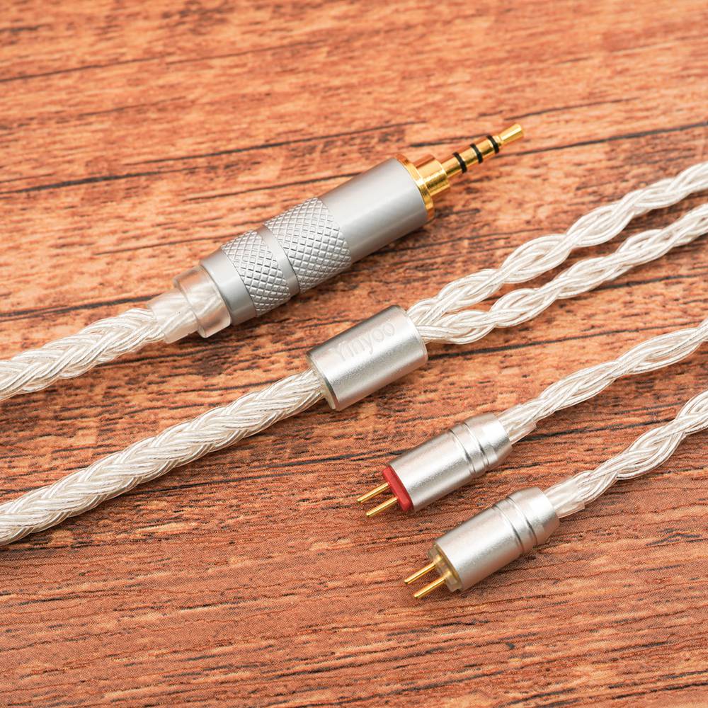 Yinyoo 16 Core Silver Plated Cable 2.5/3.5/4.4mm Upgrade Cable With MMCX/2PIN/QDC HiFiGo