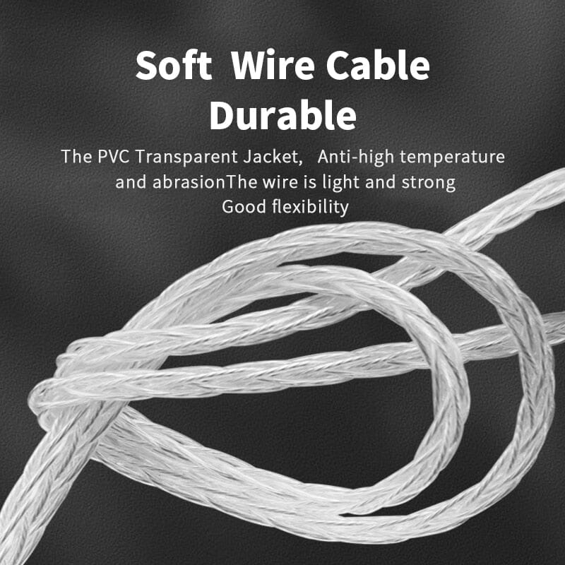 Yongse Galaxy 8 Core 5N-Pure Silver Earphone Cable 3.5/4.4mm-0.78 2PIN/MMCX HiFiGo