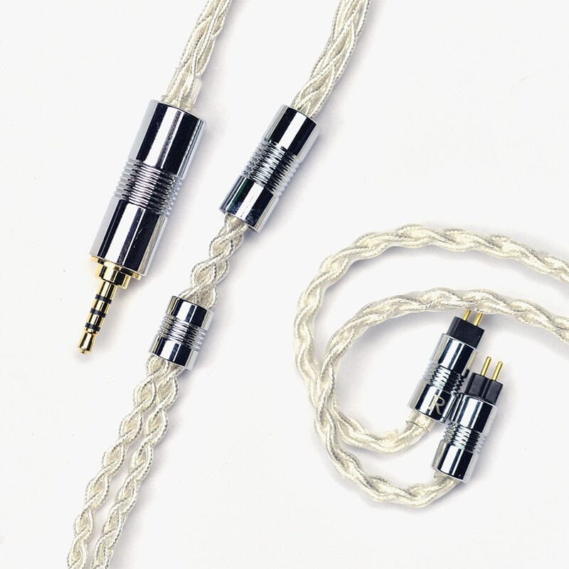 Yongse Galaxy 8 Core 5N-Pure Silver Earphone Cable 3.5/4.4mm-0.78 2PIN/MMCX HiFiGo