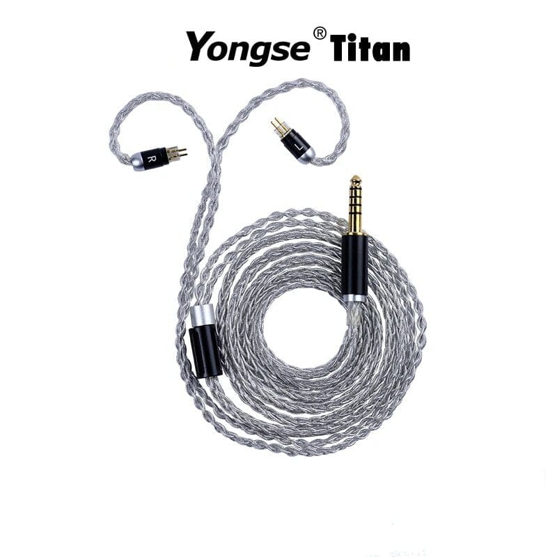 Yongse Titan II 8 Core Silver Palladium Plating Earphone Cable 3.5/2.5/4.4mm-MMCX/0.78 2Pin HiFiGo