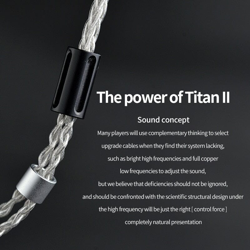 Yongse Titan II 8 Core Silver Palladium Plating Earphone Cable 3.5/2.5/4.4mm-MMCX/0.78 2Pin HiFiGo