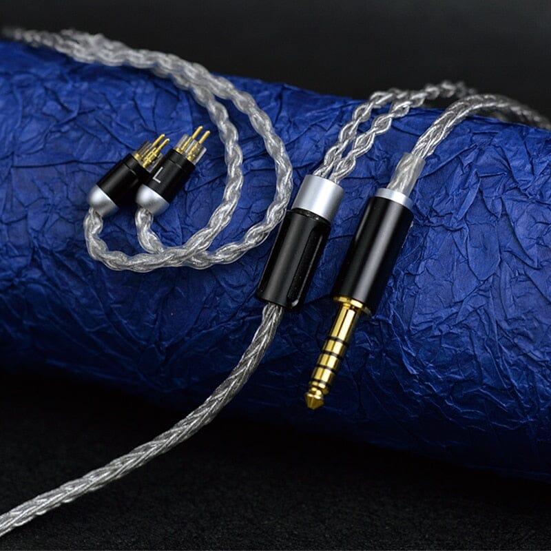Yongse Titan II 8 Core Silver Palladium Plating Earphone Cable 3.5/2.5/4.4mm-MMCX/0.78 2Pin HiFiGo