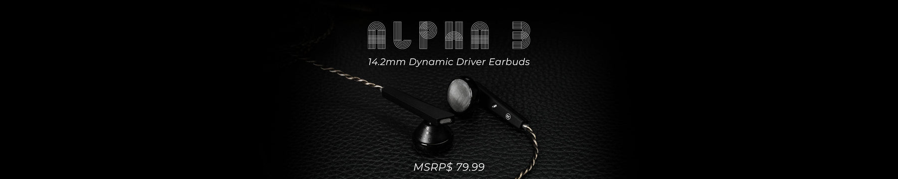 DUNU Alpha 3 Large 14.2mm LCP Diaphragm Dynamic Driver Flathead Earbuds