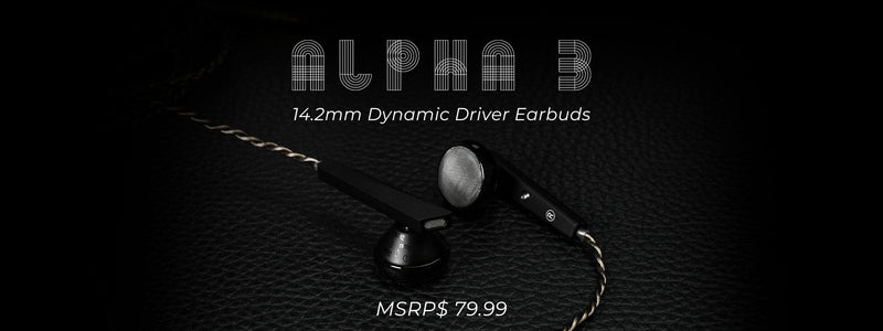 DUNU Alpha 3 Large 14.2mm LCP Diaphragm Dynamic Driver Flathead Earbuds
