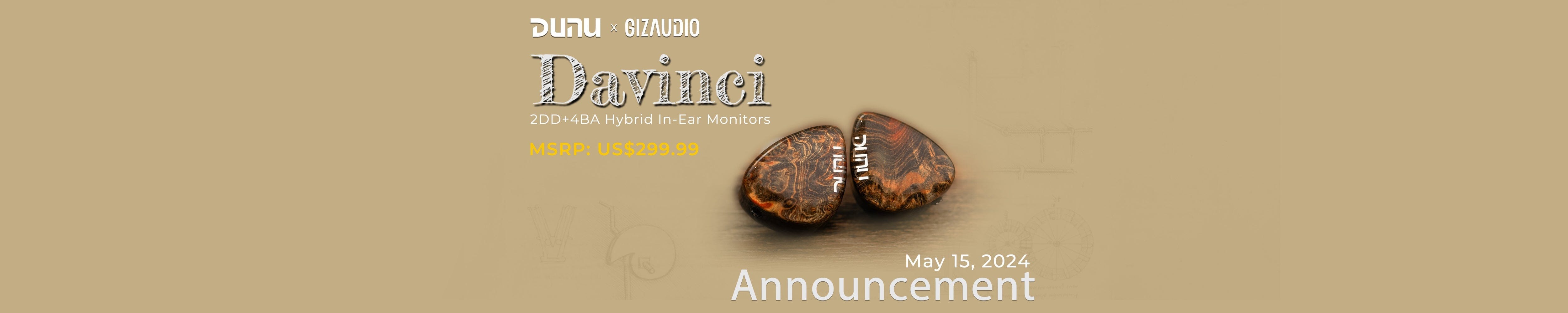 DUNU × Gizaudio Davinci Amazon.com: HiFiGo DUNU x Gizaudio Da Vinci IEMs 2DD+4BA Hybrid