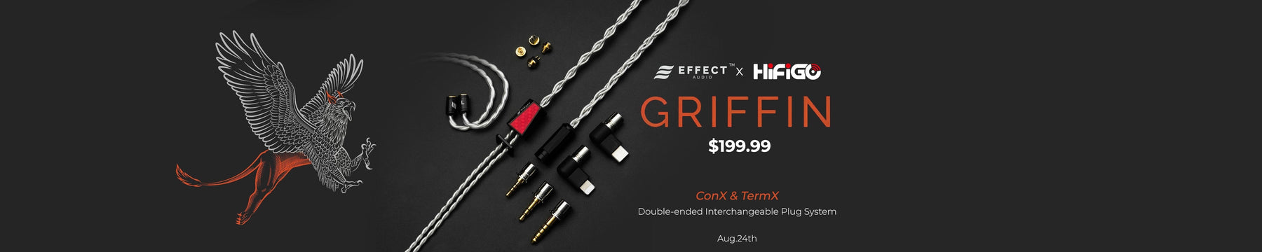 Effect Audio x HiFiGo Griffin: High-Purity 4-Wire Silver-Plated UP-OCC Copper Litz IEM Upgrade Cable